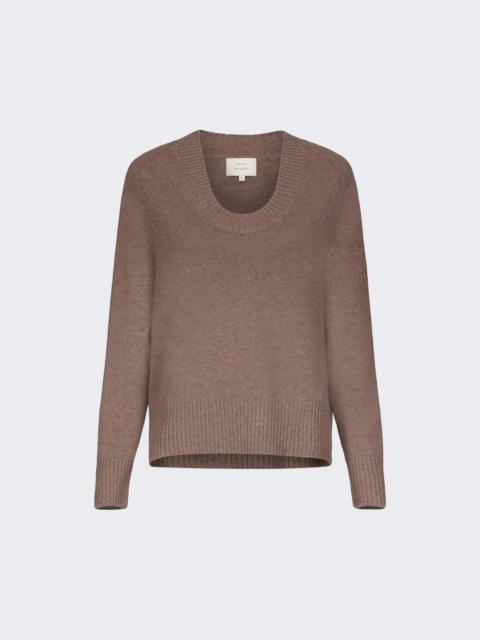 Loulou de Saison Baji Dropped U-neck Sweater Brown Melange