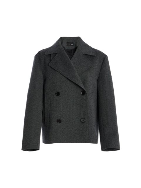 Proenza Schouler Nola Jacquard Trench Coat dark grey