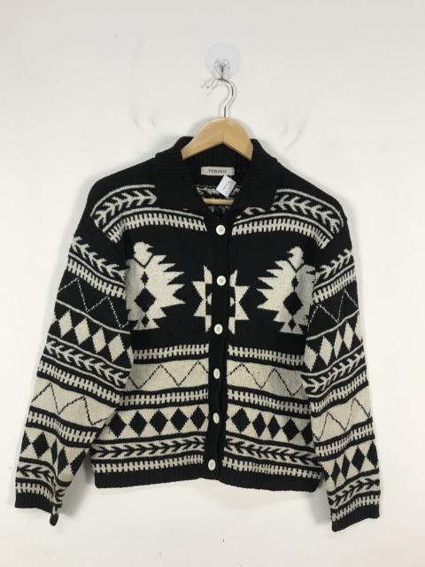 Other Designers Homespun Knitwear - Peignot Native Navajo Black White Crochet Cardigan #2649