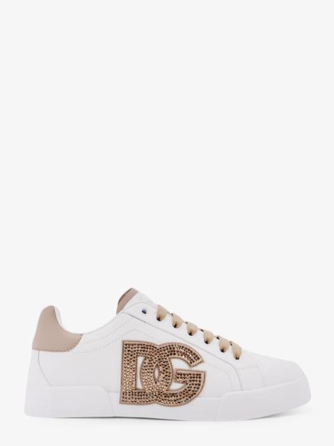 Dolce & Gabbana Dolce & Gabbana Portofino Light Strobel Leather Low-Top Sneakers