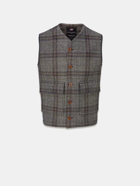GLOVERALL Men's Roger Gilet Check