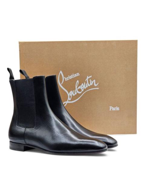 Christian Louboutin Roadie Leather Flat Boots - Black - EU 40 / US 7 $1295
