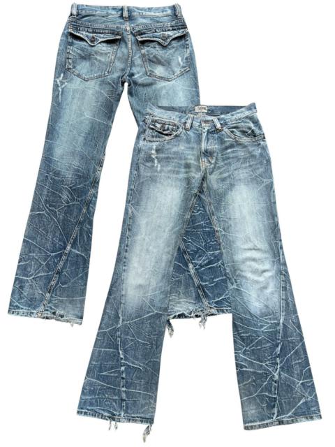 Nyclaus Distressed Bootcut Flare Denim Jeans 31x31