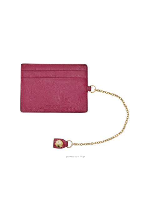 Prada Prada Cardholder Wallet - Fuchsia Saffiano Leather