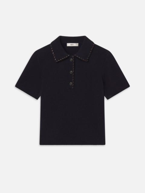 FRAME The Leather Stitch Polo