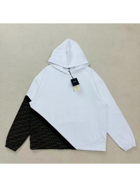 FENDI FENDI monogram patchwork hoodie