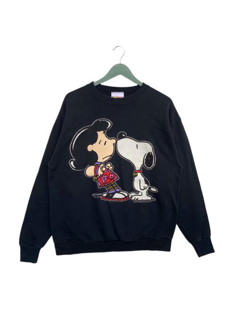 Other Designers Very Rare - Vintage 80s Lucy And Snoopy Kissing Sweatshirt