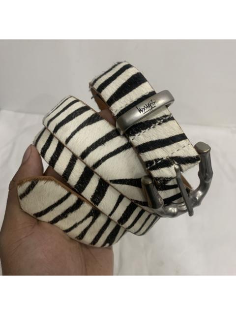 Stüssy Stussy bamboo buckle belt zebra pattern