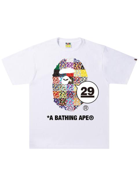 A BATHING APE® BAPE 29th Anniversary Ape Head Tee 'White'