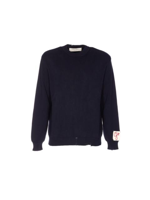 Golden Goose Golden Goose Men Golden Logo Distressed Sweater