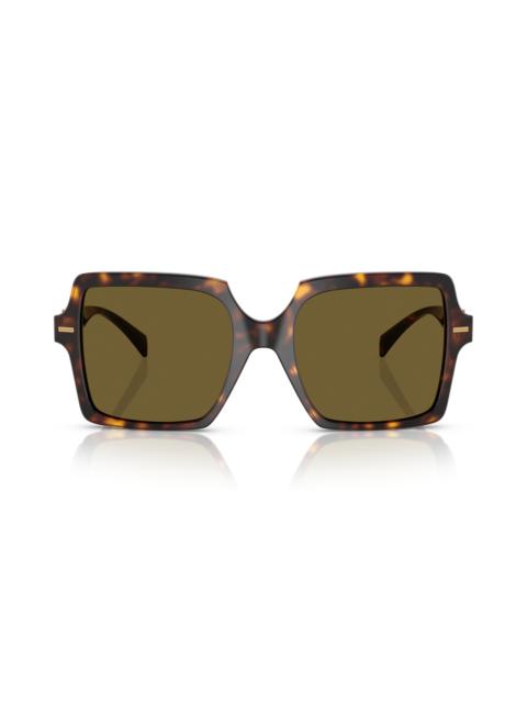 VERSACE Versace 55mm Square Sunglasses in Havana at Nordstrom