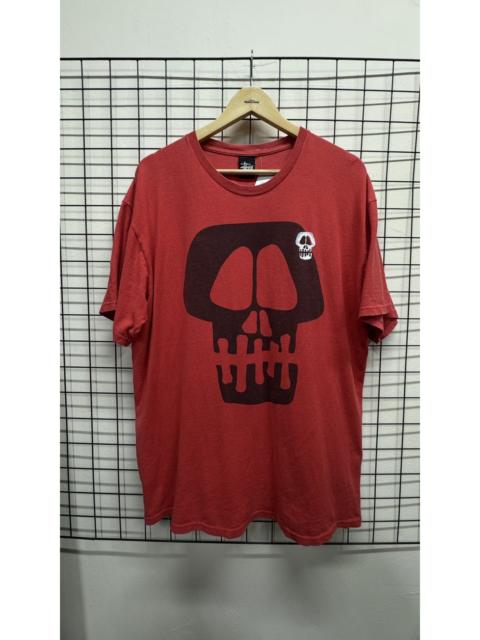 Stüssy Vintage Y2K stussy skull t shirt