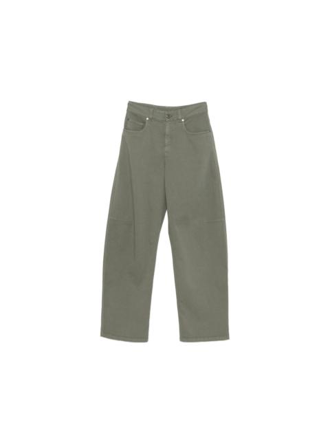 Brunello Cucinelli Brunello Cucinelli Green Denim - Wide-Leg Jeans Women