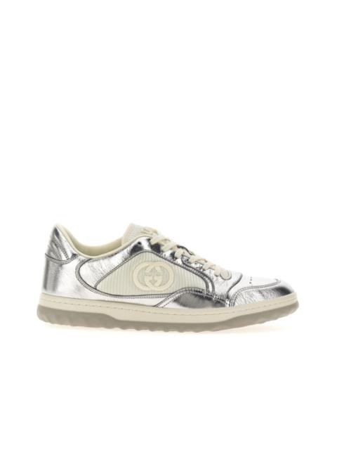 GUCCI Mac 80 Silver Leather Sneakers