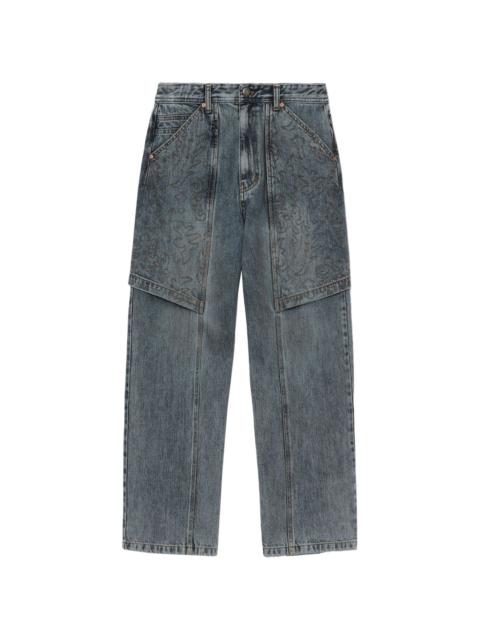straight-leg jeans