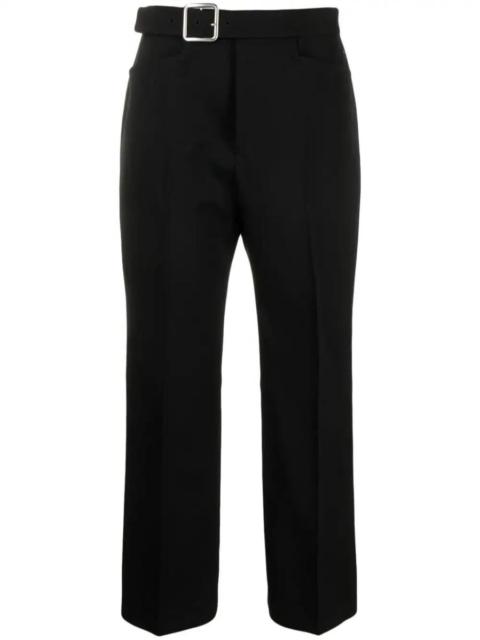 JIL SANDER FITTED CROPPED PANT WITH FLARED HEM CLOTHING