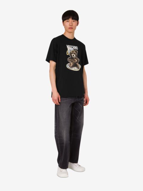 Moschino ORGANIC COTTON JERSEY T-SHIRT MOSCHINO TEDDY BEAR