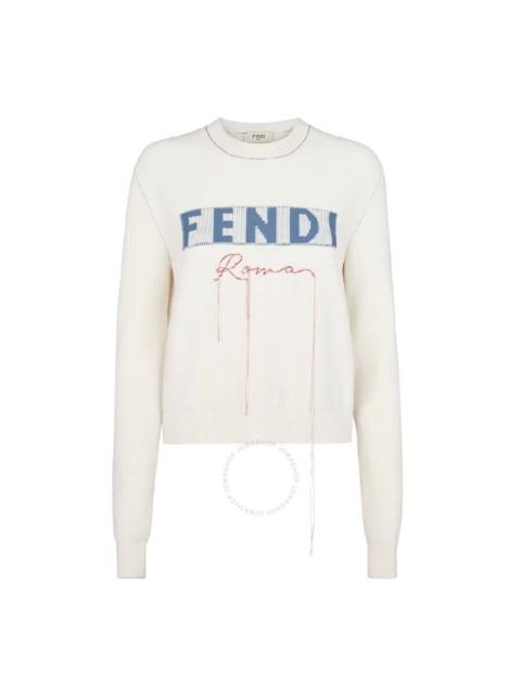 FENDI Fendi Logo-Print Cashmere Sweater