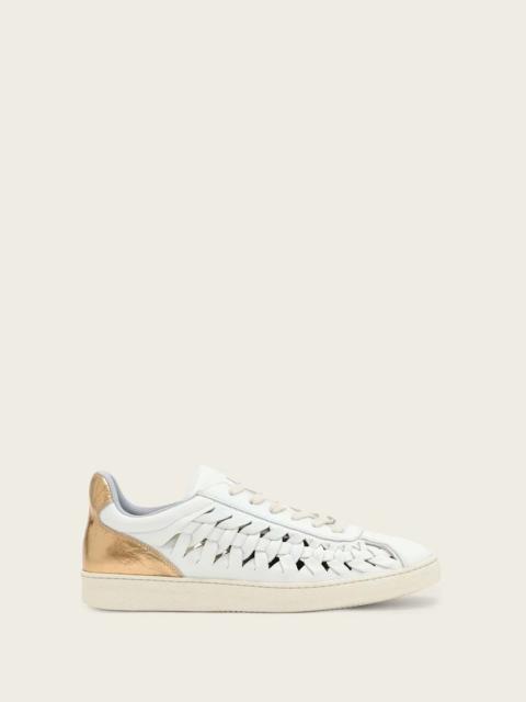 ALLSAINTS VELMA LEATHER WOVEN TRAINERS