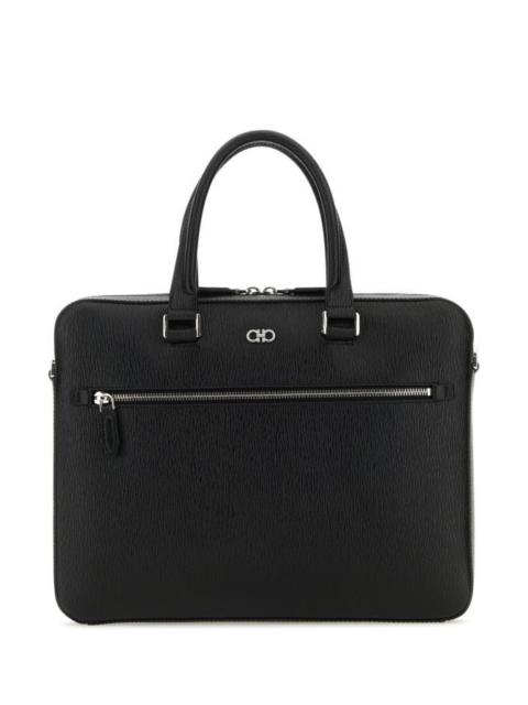 FERRAGAMO Black leather Revival handbag