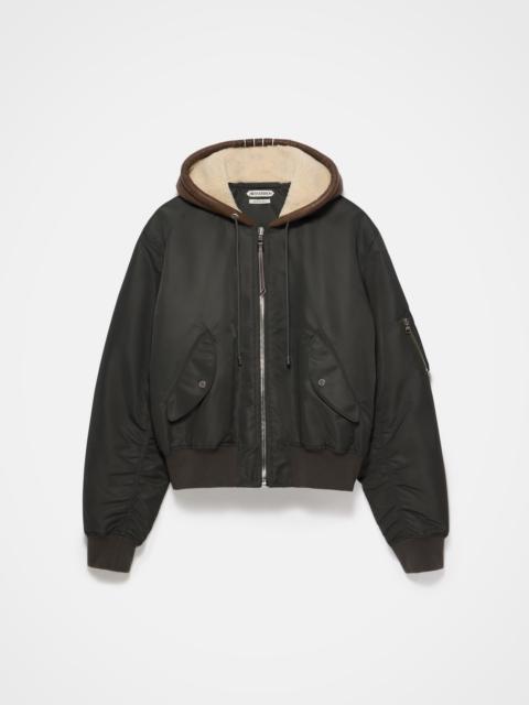 JW Anderson HOODED BOMBER JACKET IN DARK KHAKI