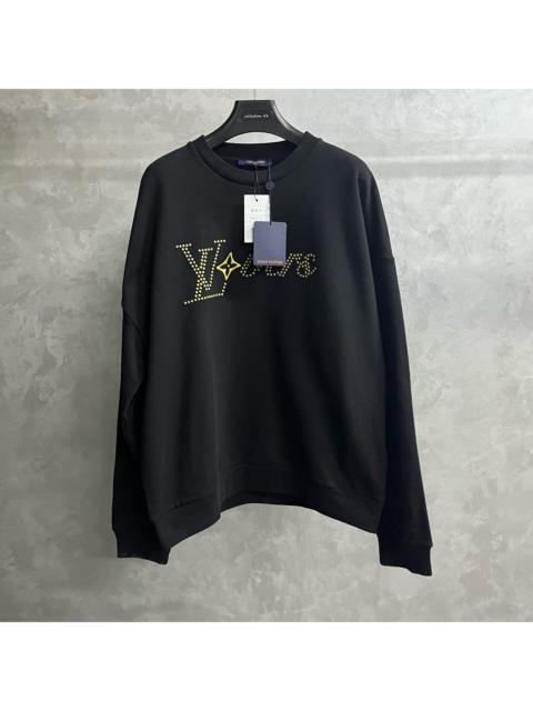 Louis Vuitton Louis Vuitton 2024 Black Crewneck Long-Sleeve Sweatshirt with Letter Print