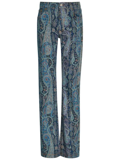 Etro Etro Paisley-print Bootcut Jeans
