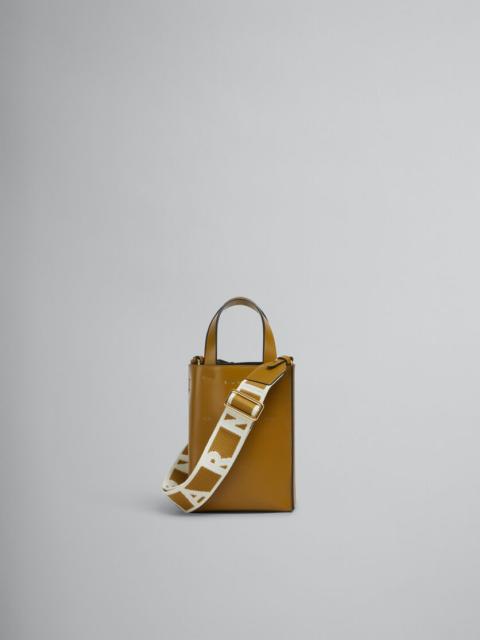 MUSEO NANO BAG IN BROWN LEATHER