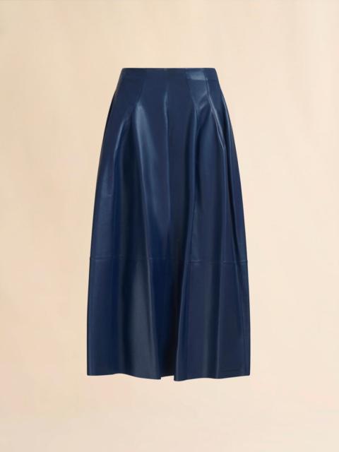 Marni HIGH-WAISTED BLUE NAPPA SKIRT