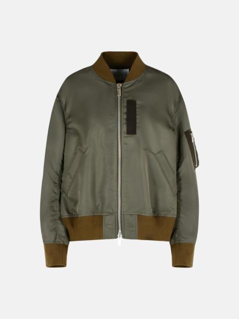 'TAUPE' NYLON BOMBER JACKET