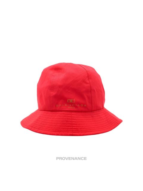BALENCIAGA Balenciaga BB Logo Embroidered Bucket Hat - Red