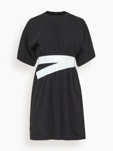 MM6 Maison Margiela Taped Jersey Mini Dress in Black