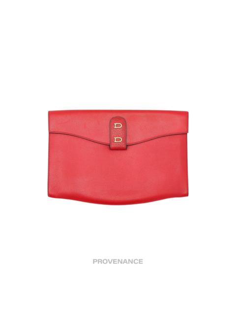 Delvaux - Delvaux DD Clutch Bag - Red Calfskin Leather