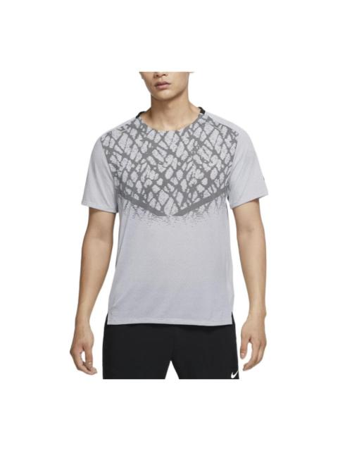Nike Nike Dri-FIT ADV Run Division Techknit Reflective Design Running Short Sleeve Gray DQ4779-014