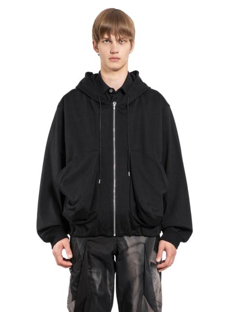 JiyongKim Draped-Pocket-Zip-Up-Hoodie