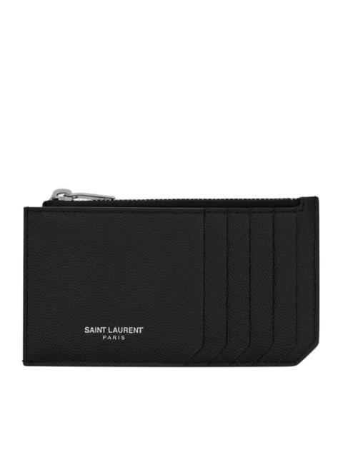 SAINT LAURENT Saint Laurent Men Saint Laurent Paris Fragments Card Holder With Zip