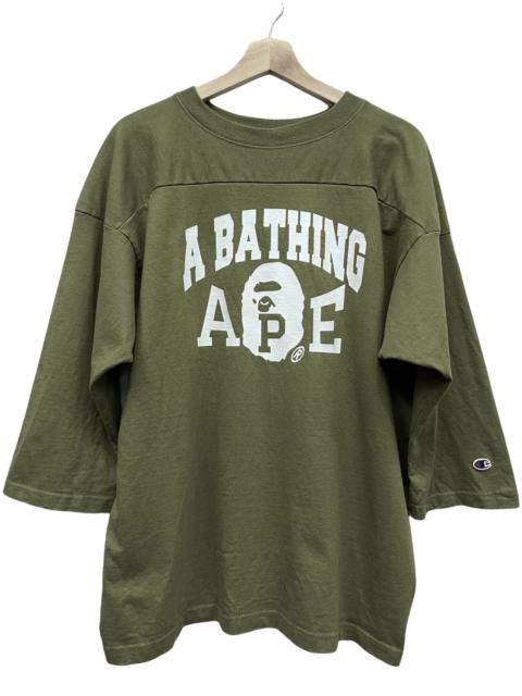 Champion RARE🔥CHAMPION Made In USA Custom Printed 3 Quarter T-Shirt