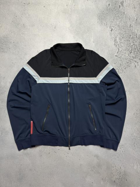 Prada Prada Vintage Olympic Track Zipper Striped Jacket Red Tab