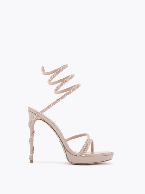 RENE CAOVILLA MARGOT NUDE PLATFORM SANDAL 120