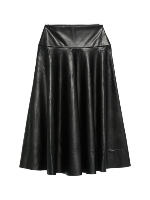 NORMA KAMALI Faux-leather skirt