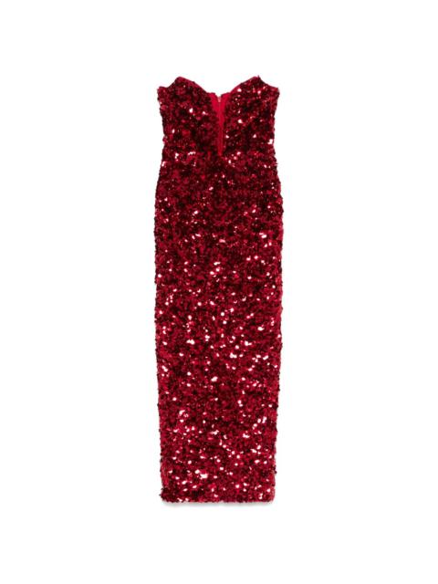 3D-sequin maxi dress