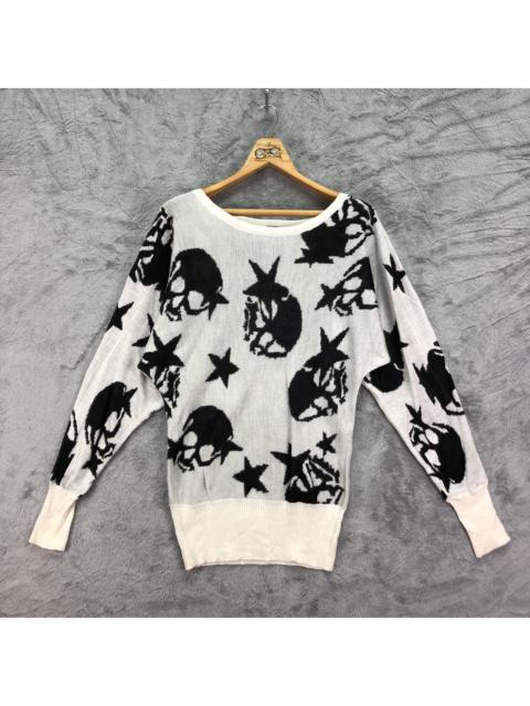 Other Designers Skulls - Star Skulls Graphic Printed Sweater #4467-155