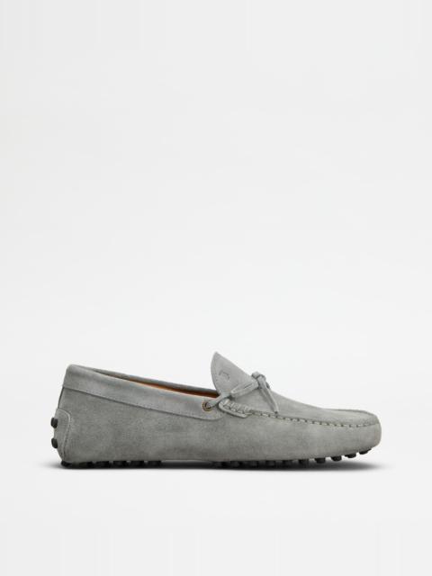 Tod's GOMMINO LOAFERS IN SUEDE - GREY