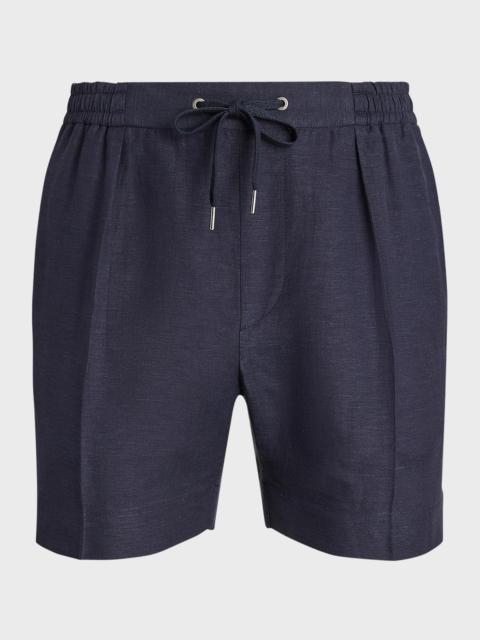 Men's Silk Linen Drawstring Shorts