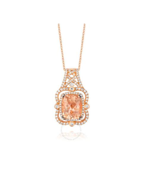Other Designers Le Vian Ladies Peach Morganite Pendant in 18K Strawberry Gold