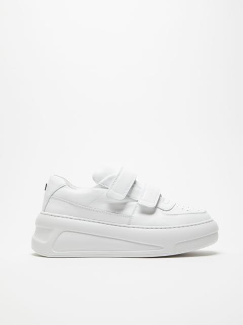 Acne Studios Velcro strap platform sneakers - Optic white/optic white