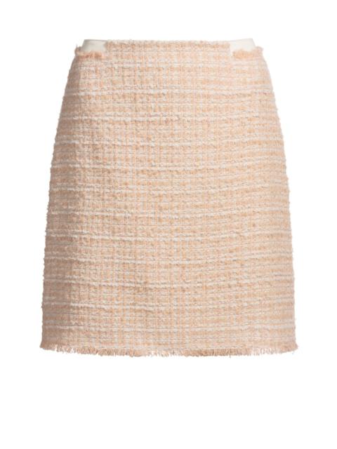 BOSS TWEED SKIRT WITH STRETCH-COTTON WAISTBAND