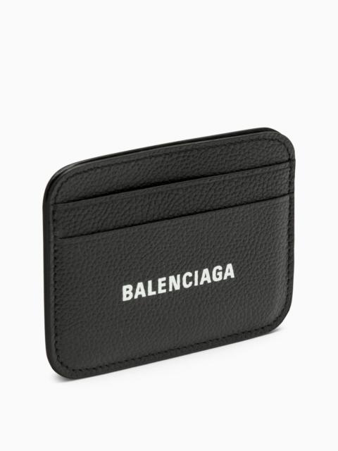 Balenciaga Black Leather Card Holder With Logo