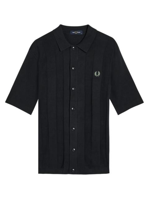 Fred Perry Fred Perry Logo-embroidered Fine-knit Cotton Shirt