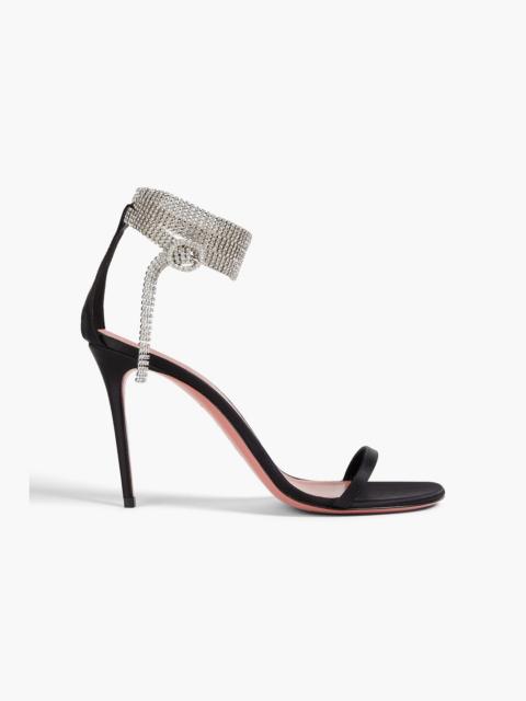 Amina Muaddi Giorgia crystal-embellished satin sandals